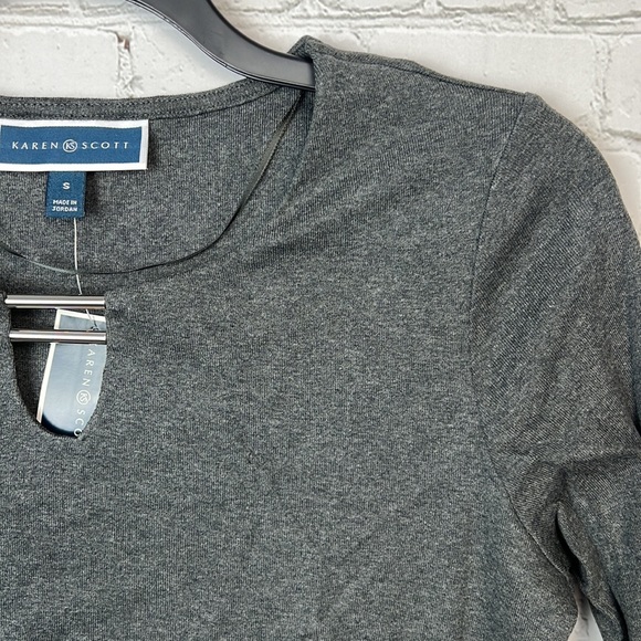 Charcoal Gray Heather Tunic Top Size Small - Picture 4 of 5